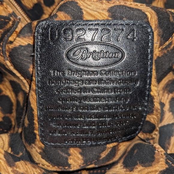 Vintage BRIGHTON Gold Shiny Patent Croc-Embossed Leather Slouchy Shoulder Bag - Picture 11 of 13